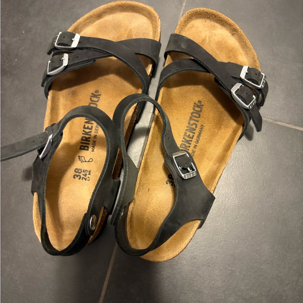 Birkenstock Black and Tan Sandals